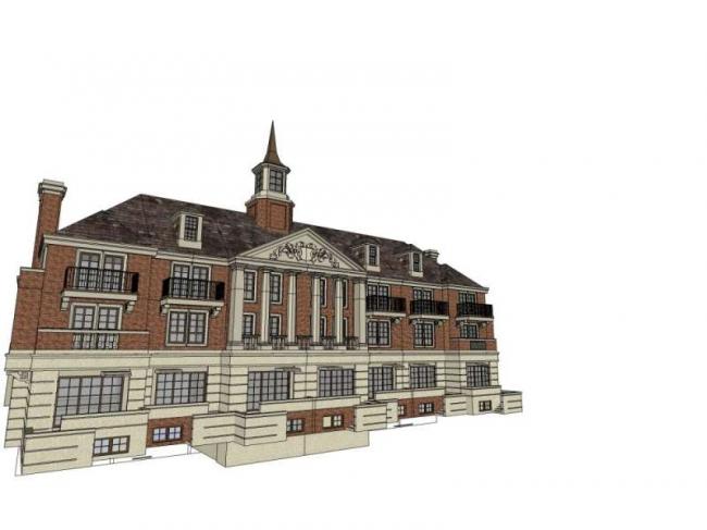 Sketchup别墅模型|联排别墅,英式古典风格 Sketchup别墅模型|联排别墅,英式古典风格