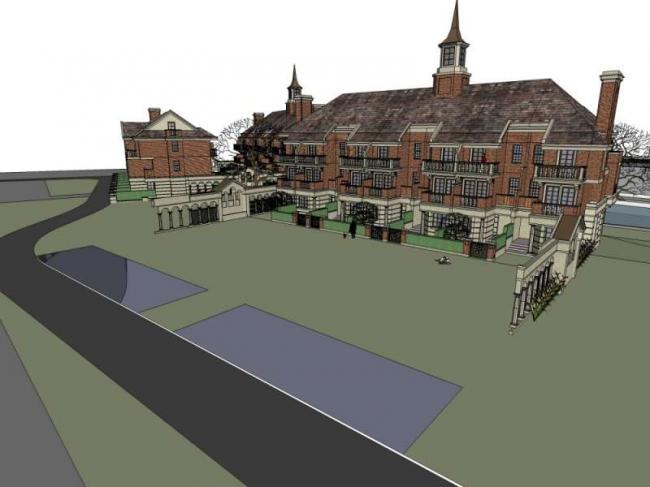 Sketchup别墅模型|联排别墅,英式古典风格 Sketchup别墅模型|联排别墅,英式古典风格