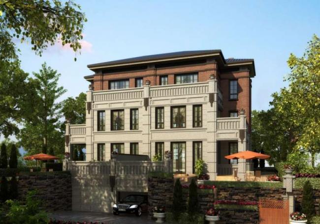 Sketchup别墅模型|双拼别墅,古典风格 Sketchup别墅模型|双拼别墅,古典风格