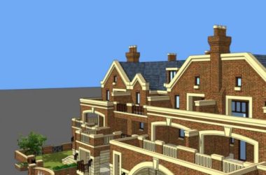 Sketchup别墅模型|联排别墅，欧式古典风格-BIM建筑网