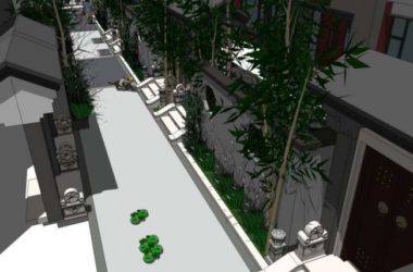 Sketchup别墅模型|联排别墅,中式风格-BIM建筑网