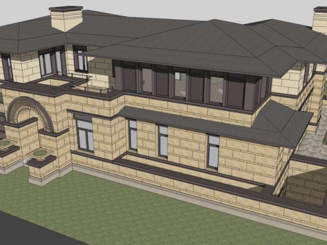 Sketchup别墅模型|独栋别墅,古典风格 Sketchup别墅模型|独栋别墅,古典风格