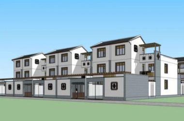 Sketchup别墅模型|别墅群,中式风格-BIM建筑网