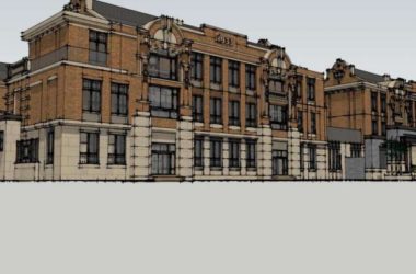 Sketchup别墅模型|联排别墅,欧式古典风格-BIM建筑网