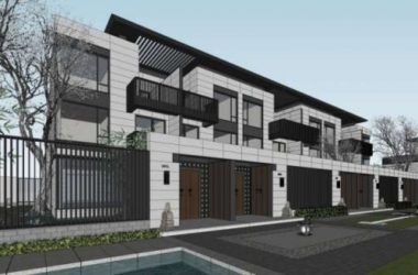 Sketchup别墅模型|联排别墅,现代中式风格-BIM建筑网