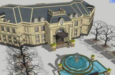Sketchup别墅模型|独栋别墅,欧式古典风格-BIM建筑网