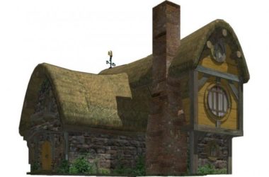 Sketchup别墅模型|小木屋,古典风格-BIM建筑网