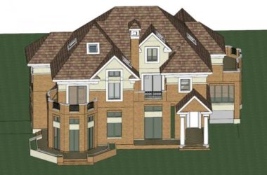 Sketchup别墅模型|独栋别墅,古典风格-BIM建筑网