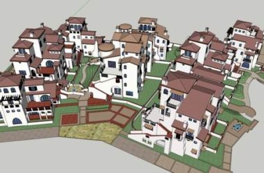 Sketchup别墅模型|别墅群,西班牙古典风格-BIM建筑网