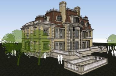 Sketchup别墅模型|独栋别墅,古典风格-BIM建筑网