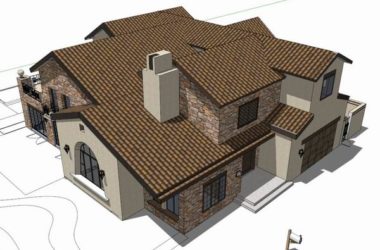 Sketchup别墅模型|坡顶别墅,古典风格-BIM建筑网