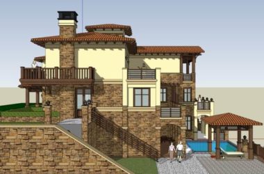 Sketchup别墅模型|独栋别墅,古典风格-BIM建筑网