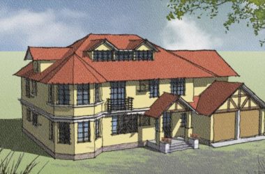 Sketchup别墅模型|独栋别墅,古典风格-BIM建筑网