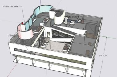 Sketchup别墅模型|萨伏伊别墅,现代风格-BIM建筑网