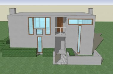 Sketchup别墅模型|玛格丽特.艾修里克住宅,别墅,现代风格-BIM建筑网