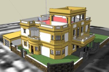 Sketchup别墅模型|独栋别墅,现代风格-BIM建筑网