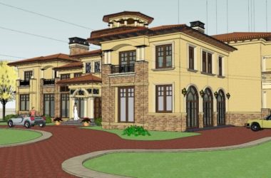 Sketchup别墅模型|叠拼别墅,古典风格-BIM建筑网