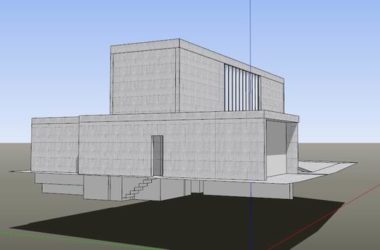 Sketchup别墅模型|安腾忠雄·lee住宅,别墅,现代风格-BIM建筑网