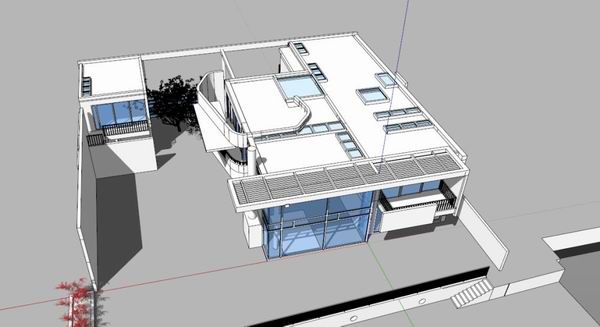 Sketchup别墅模型|独栋海滩别墅,现代风格 Sketchup别墅模型|独栋海滩别墅,现代风格