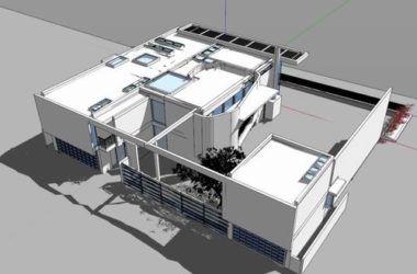 Sketchup别墅模型|独栋海滩别墅,现代风格-BIM建筑网