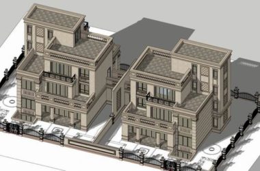 Sketchup别墅模型|多层独栋别墅,现代风格-BIM建筑网