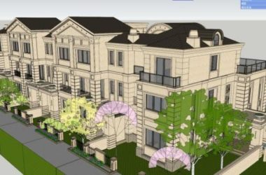 Sketchup别墅模型|联排别墅,古典风格-BIM建筑网