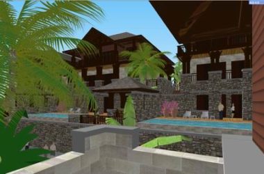 Sketchup别墅模型|独栋别墅群,东南亚古典风格-BIM建筑网