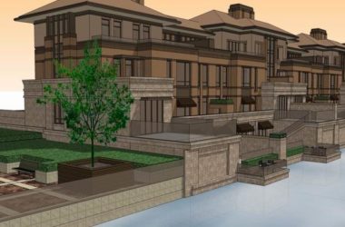 Sketchup别墅模型|联排别墅两栋,古典风格-BIM建筑网