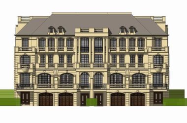 Sketchup别墅模型|联排别墅,古典风格-BIM建筑网