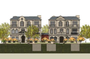 Sketchup别墅模型|联排别墅,古典风格-BIM建筑网