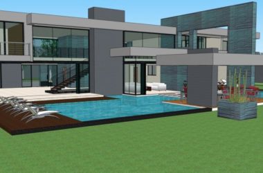 Sketchup别墅模型|独栋精装别墅,现代风格-BIM建筑网