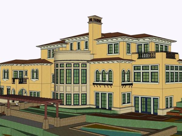 Sketchup别墅模型|独栋别墅,古典风格 Sketchup别墅模型|独栋别墅,古典风格