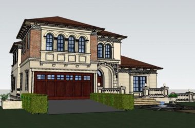 Sketchup别墅模型|独栋别墅，古典风格-BIM建筑网