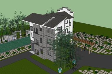 Sketchup别墅模型|农村别墅，古典风格，多层-BIM建筑网