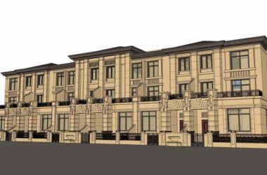 Sketchup别墅模型|联排别墅，古典风格-BIM建筑网
