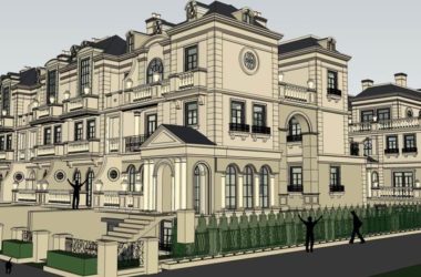 Sketchup别墅模型|联排别墅，古典风格-BIM建筑网