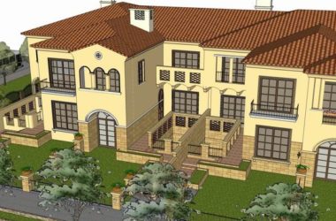 Sketchup别墅模型|双拼别墅，古典风格-BIM建筑网