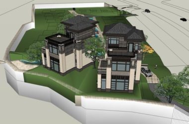 Sketchup别墅模型|双拼别墅，古典风格-BIM建筑网