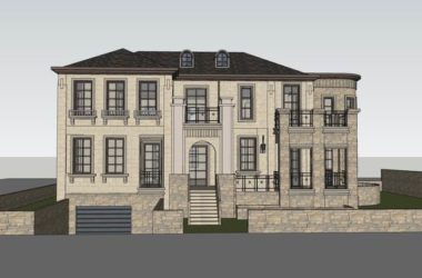 Sketchup别墅模型|独栋别墅，古典风格-BIM建筑网