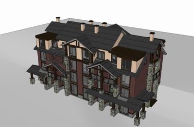 Sketchup别墅模型|美式叠拼双拼，别墅，古典风格-BIM建筑网