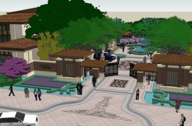 Sketchup别墅模型|别墅住宅小区，古典风格-BIM建筑网