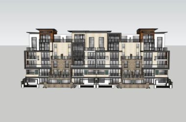 Sketchup别墅模型|新亚洲别墅，现代风格-BIM建筑网