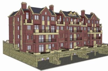 Sketchup别墅模型|联排别墅，古典风格-BIM建筑网