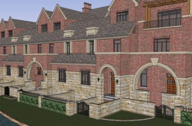 Sketchup别墅模型|联排别墅，古典风格-BIM建筑网