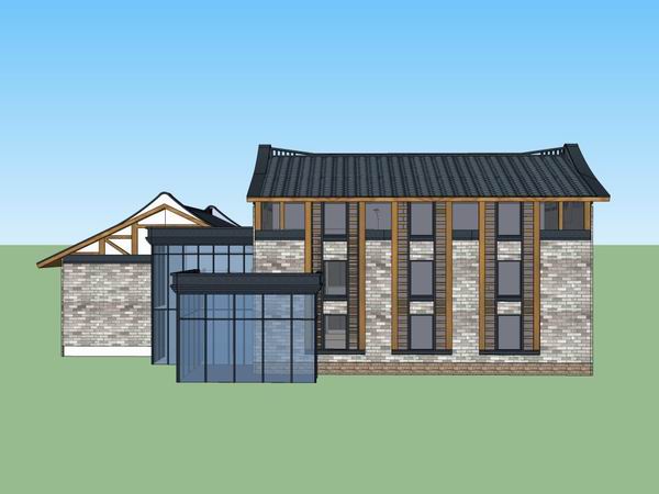 Sketchup别墅模型|独栋别墅,古典风格 Sketchup别墅模型|独栋别墅,古典风格
