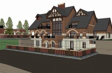 Sketchup别墅模型|独栋别墅，古典风格-BIM建筑网