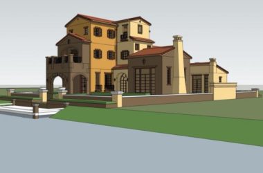 Sketchup别墅模型|独栋别墅，古典风格-BIM建筑网