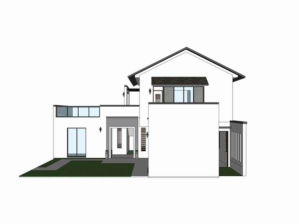 Sketchup别墅模型|独栋别墅,古典风格 Sketchup别墅模型|独栋别墅,古典风格