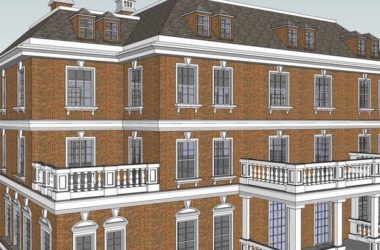 Sketchup别墅模型|独栋别墅，古典风格-BIM建筑网