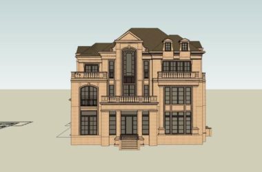 Sketchup别墅模型|独栋别墅，古典法式风格-BIM建筑网